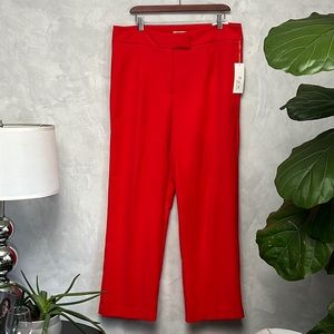 NWT C by One Wide Leg Trouser in Tomato Red. Size L
